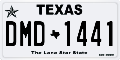 TX license plate DMD1441