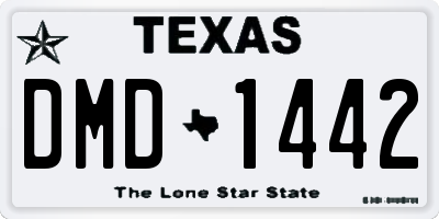 TX license plate DMD1442