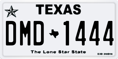 TX license plate DMD1444