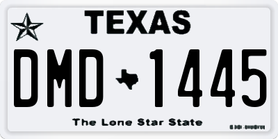 TX license plate DMD1445