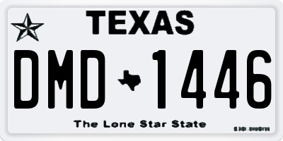 TX license plate DMD1446