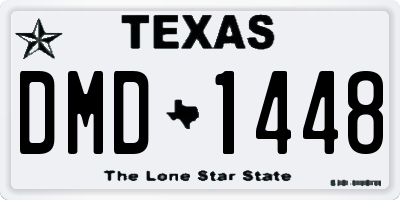 TX license plate DMD1448