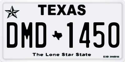 TX license plate DMD1450