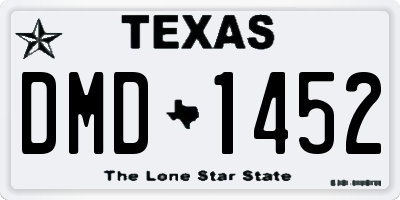 TX license plate DMD1452