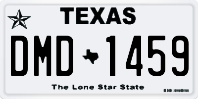 TX license plate DMD1459