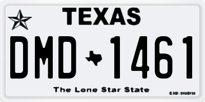 TX license plate DMD1461
