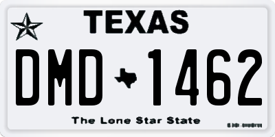 TX license plate DMD1462