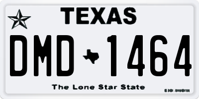 TX license plate DMD1464