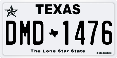 TX license plate DMD1476