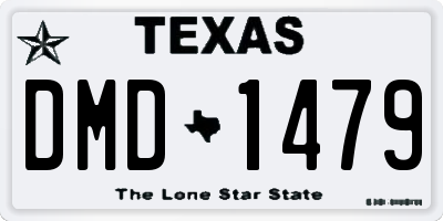 TX license plate DMD1479