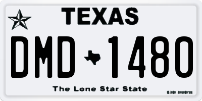 TX license plate DMD1480