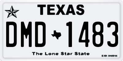 TX license plate DMD1483