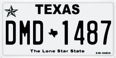 TX license plate DMD1487