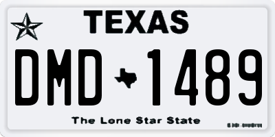 TX license plate DMD1489