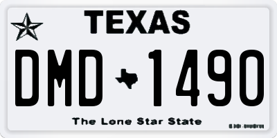 TX license plate DMD1490