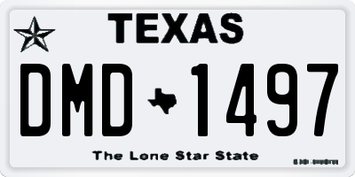 TX license plate DMD1497