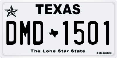 TX license plate DMD1501