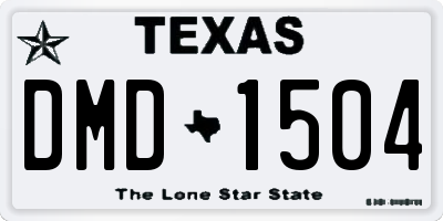TX license plate DMD1504