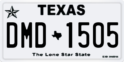 TX license plate DMD1505