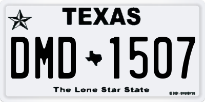 TX license plate DMD1507