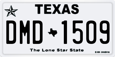 TX license plate DMD1509