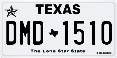 TX license plate DMD1510