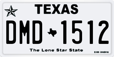 TX license plate DMD1512