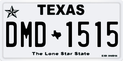 TX license plate DMD1515