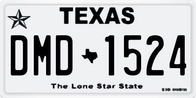 TX license plate DMD1524