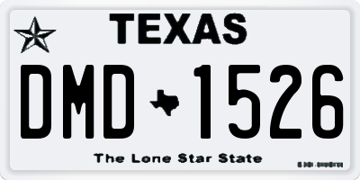 TX license plate DMD1526