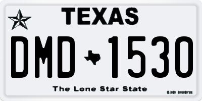 TX license plate DMD1530