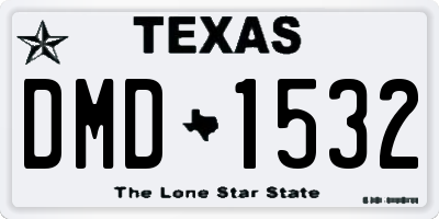 TX license plate DMD1532