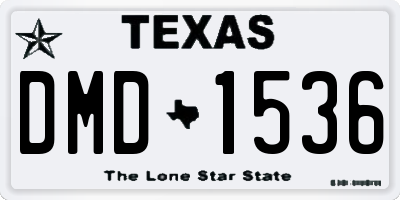 TX license plate DMD1536