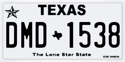 TX license plate DMD1538