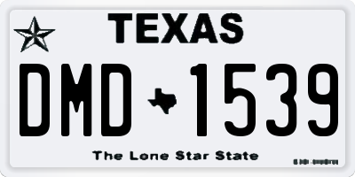 TX license plate DMD1539