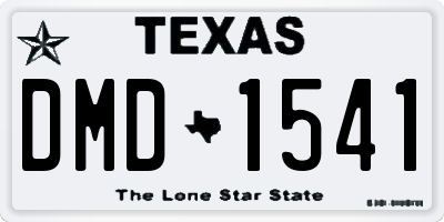 TX license plate DMD1541
