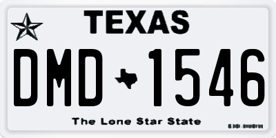 TX license plate DMD1546
