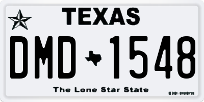 TX license plate DMD1548
