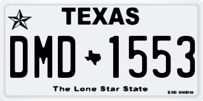TX license plate DMD1553