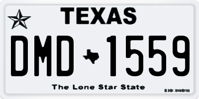 TX license plate DMD1559