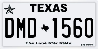 TX license plate DMD1560