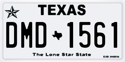TX license plate DMD1561