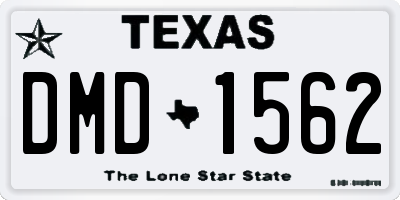 TX license plate DMD1562