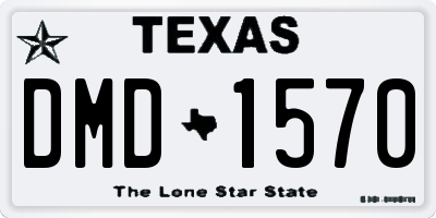 TX license plate DMD1570
