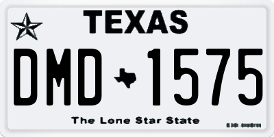 TX license plate DMD1575