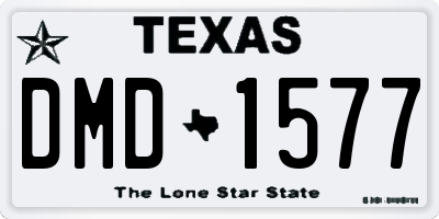 TX license plate DMD1577