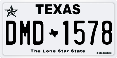 TX license plate DMD1578