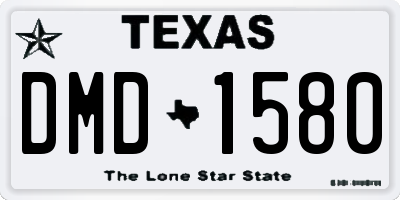TX license plate DMD1580