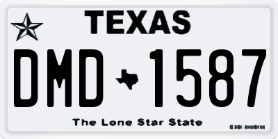 TX license plate DMD1587