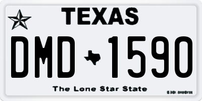 TX license plate DMD1590